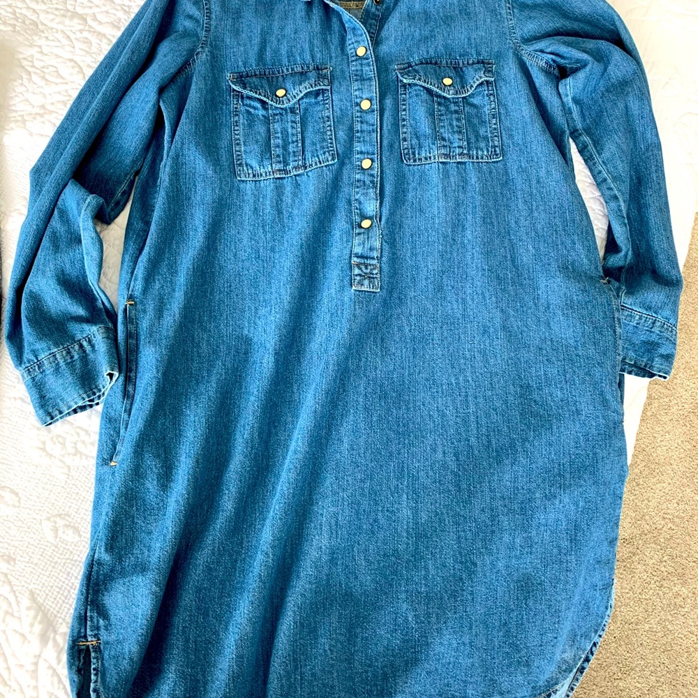 Gap medium denim dress or long shirt